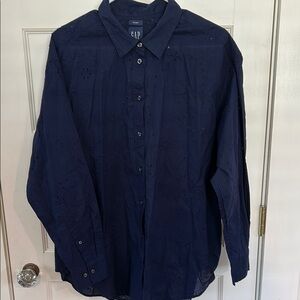 GAP women’s Deep Blue eyelet ‘Big’ Shirt